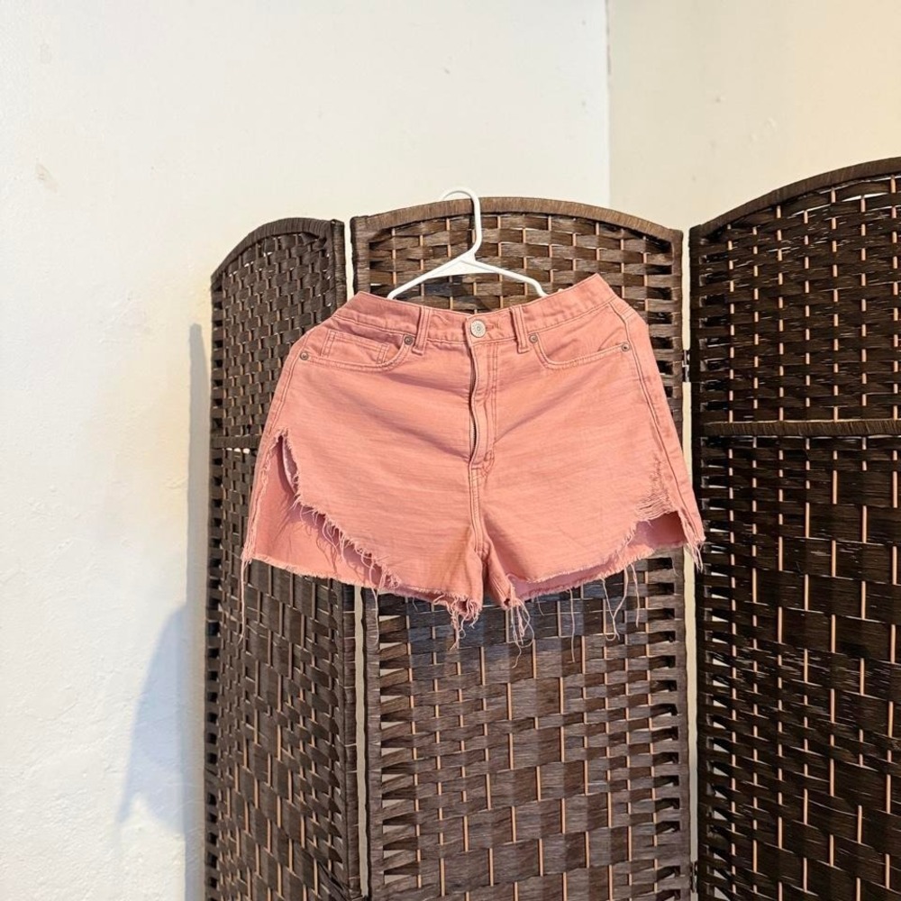 Y2k American Eagle Dusty Pink Denim Summer Shorts Size 6